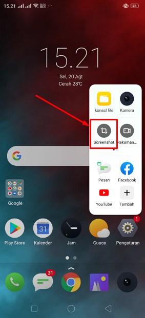 screenshot realme 5 dan realme 5 pro