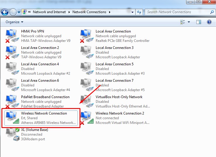 cara memunculkan wifi windows 10