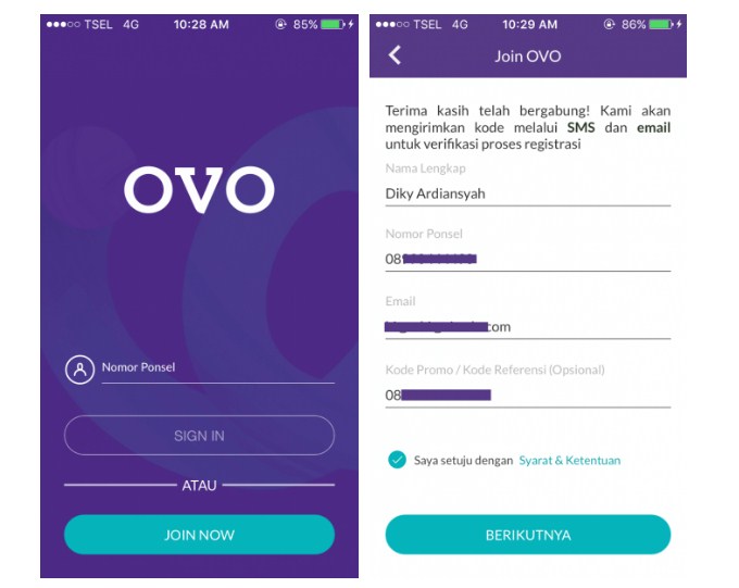 kode referal ovo