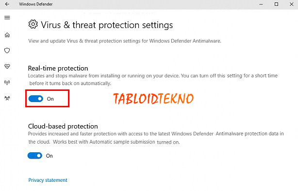 aktifkan windows defender