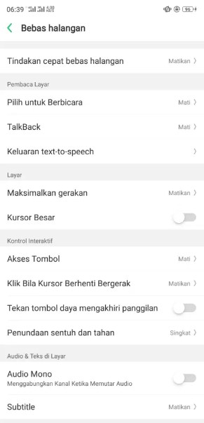 cara menghilangkan aksesibilitas hp oppo