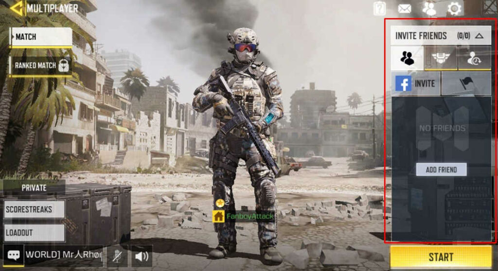 invite teman call of duty mobile