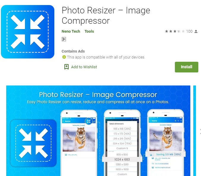 kompress foto di android