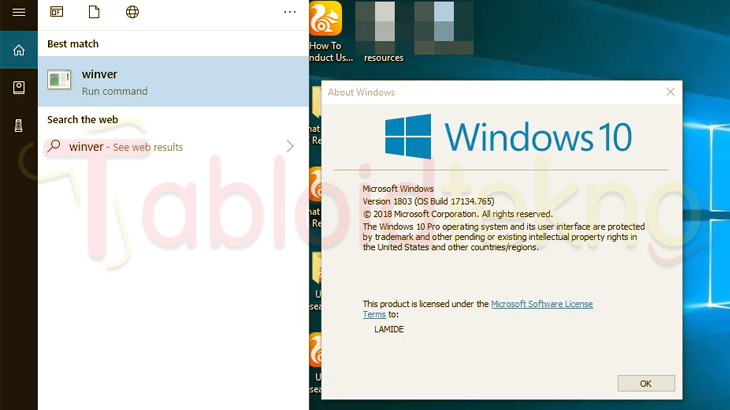 cara Cek Versi Windows
