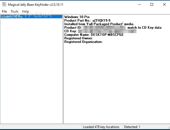 melihat product key windows 10