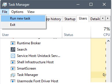 start menu tidak bisa diklik